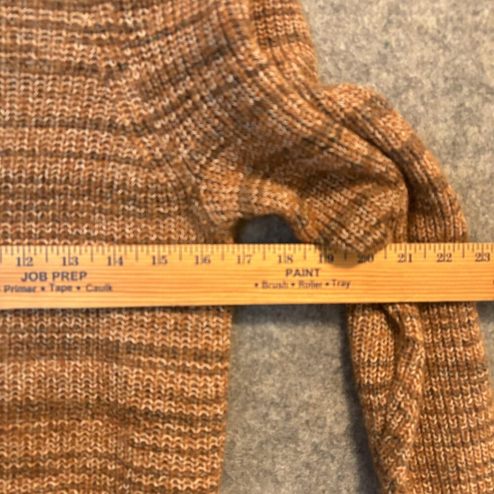 Madewell Sweater Womens Small Brown Wool Alpaca Blend Puff Shoulder Crewneck - Picture 8 of 10